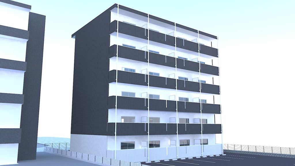 寺家駅前に建設中の賃貸マンション